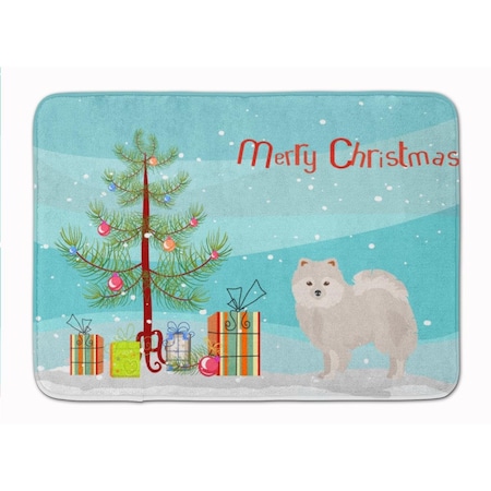Carolines Treasures Japanese Spitz Christmas Tree Machine Washable Memory Foam Mat CK3463RUG